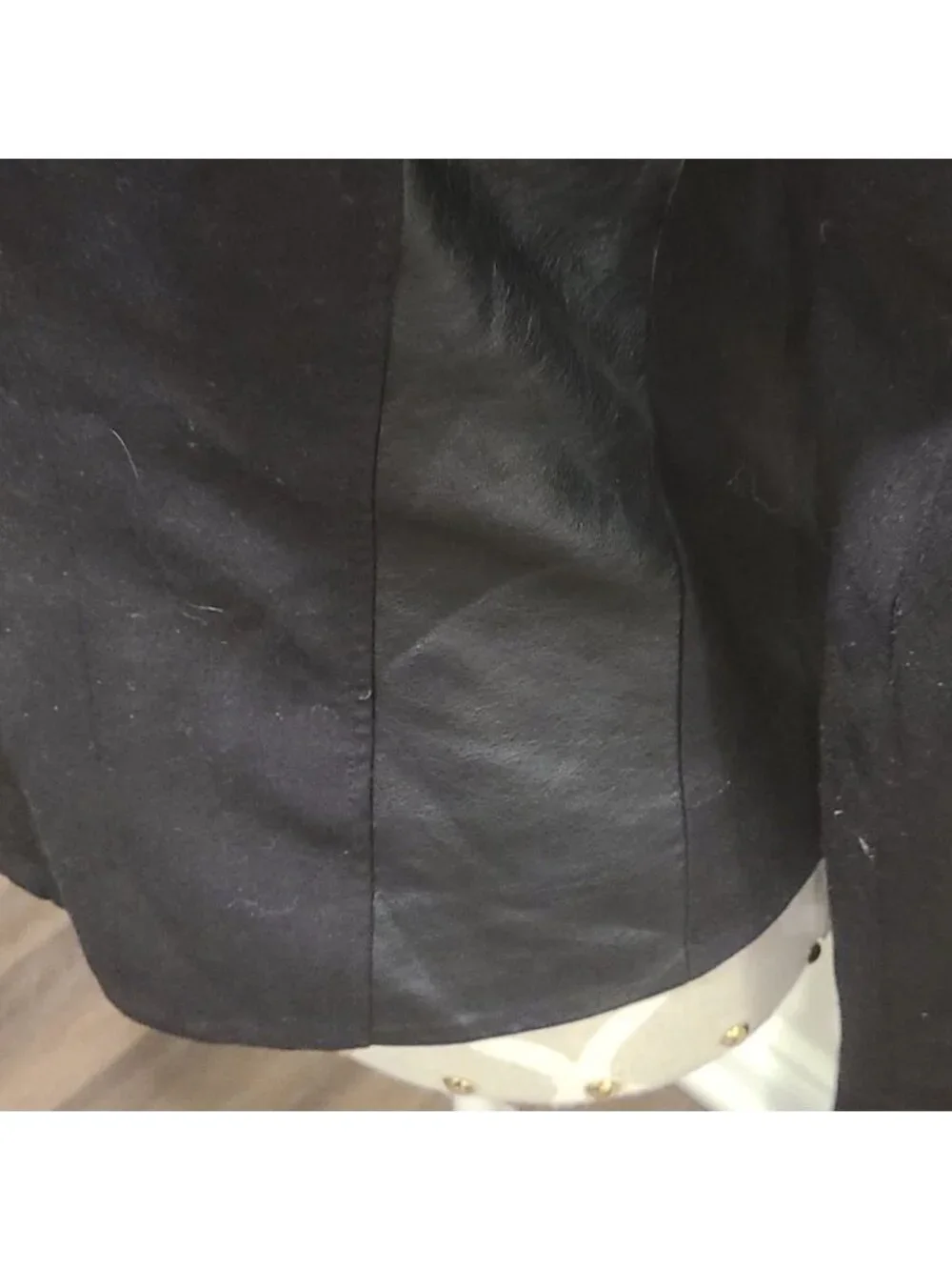 Calvin Klein Black Faux Leather Moto jacket